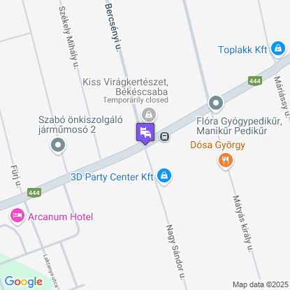 Arcanum Hotel a térképen