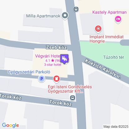 Vgvri Hotel Eger a trkpen