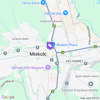 Öreg Miskolcz Hotel a térképen