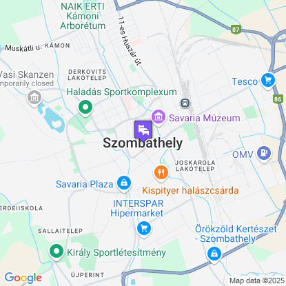 P4W Hotel Residence Szombathely a térképen