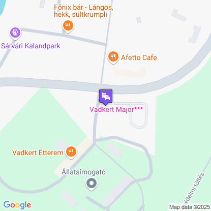 Vadkert Major a térképen